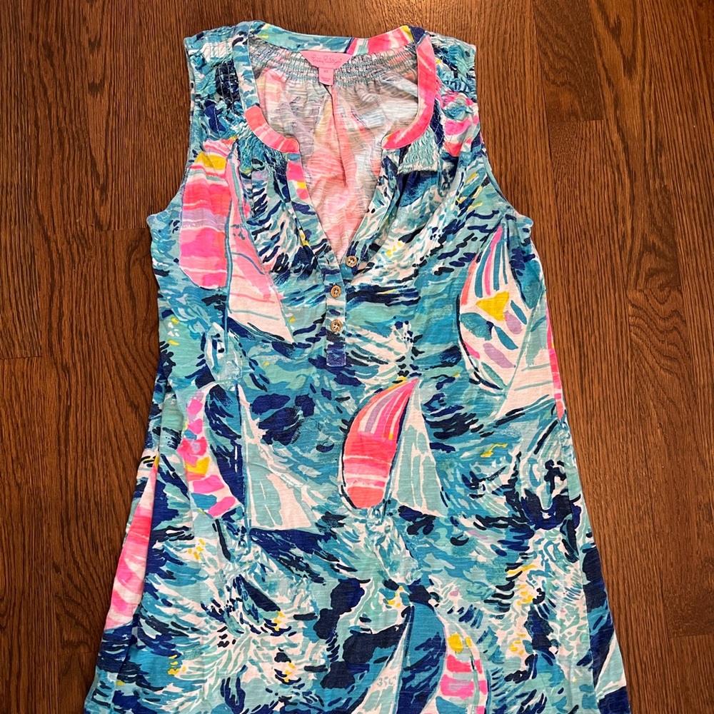 Lilly Pulitzer womens XS dress sailboat pattern